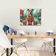 thumbnail image 5 of Kdxio Meditating French Bulldog Pattern Canvas Wall Art for Living Room Wall Decor for Bedroom Bathroom Modern Framed Canvas Art Prints Ready to Hang,Horizontal, 5 of 6