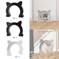 thumbnail image 2 of Yammee Cartoon Cat Shape Lockable Cat Door Security Hole Door Plastic Animal Small Door, 2 of 19