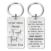 Yobent Niece Gifts for Christmas Valentines Birthday, Niece Keychain Made of Stainless Steel
