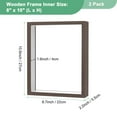 thumbnail image 3 of 2-Pack Dried Flower Frame, 8 x 10 Inch Double Acrylic Wooden Dried Flower Photo Floating Frame [Coffee], 3 of 7