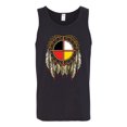 thumbnail image 2 of Wild Bobby, Medicine Wheel Dreamcatcher Native American Pop Culture Mens Graphic Tank Top, Black, Small, 2 of 3