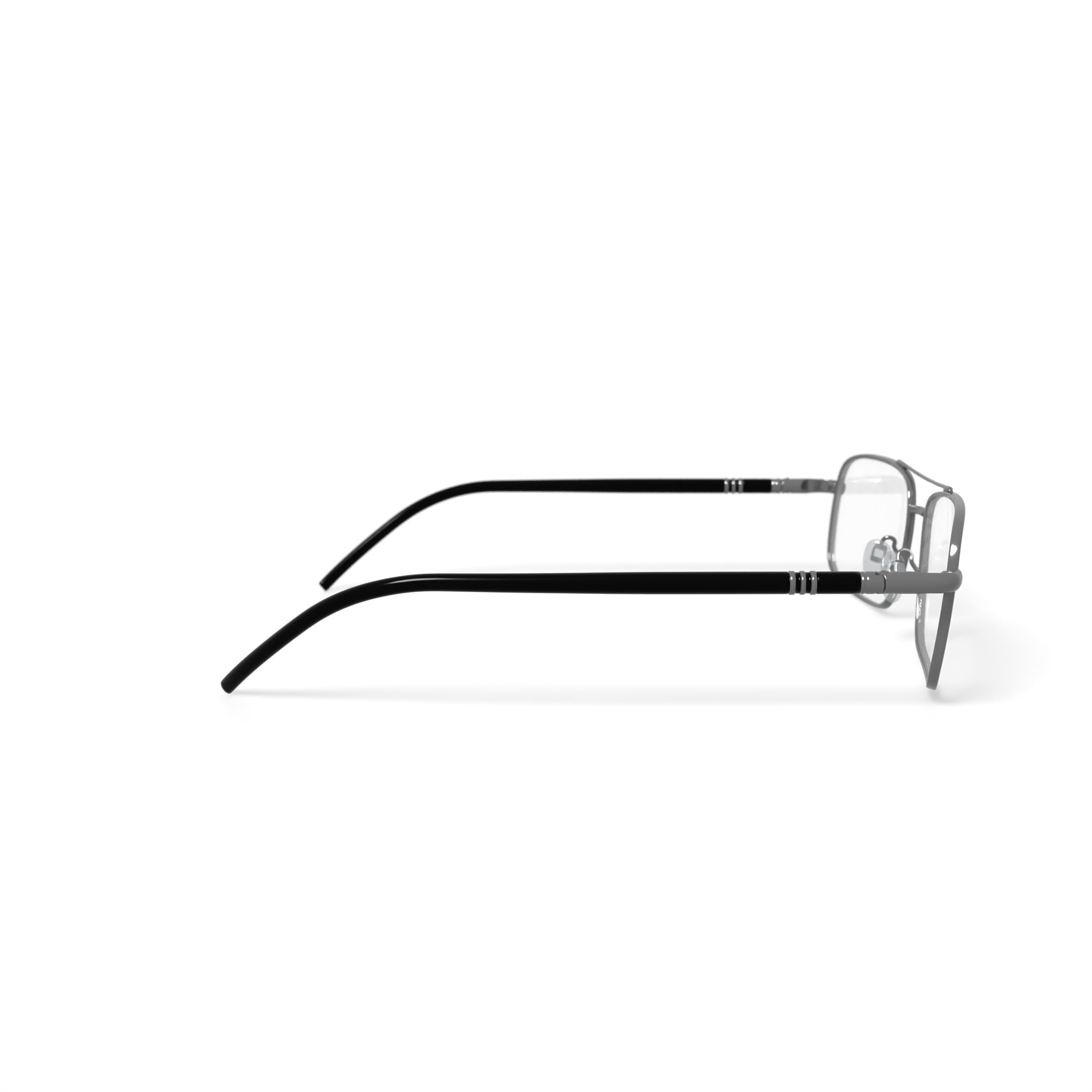 Stetson Men's ST281 Rectangular Prescription Eyeglasses with Case, Gunmetal