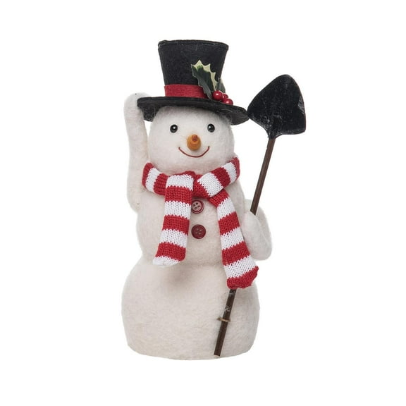 Transpac 9.45 in White Christmas Jolly Snowman Decorative Foam Holiday Object for Festive Home Decor