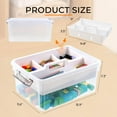 thumbnail image 2 of Citylife 17QT Plastic Storage Bins with Lid Storage Containers with Removable Tray Include Handle Clear Storage Box with Latches Storage Organizer for Craft, Bead, Toy, Tool, Crayon, 2 of 6