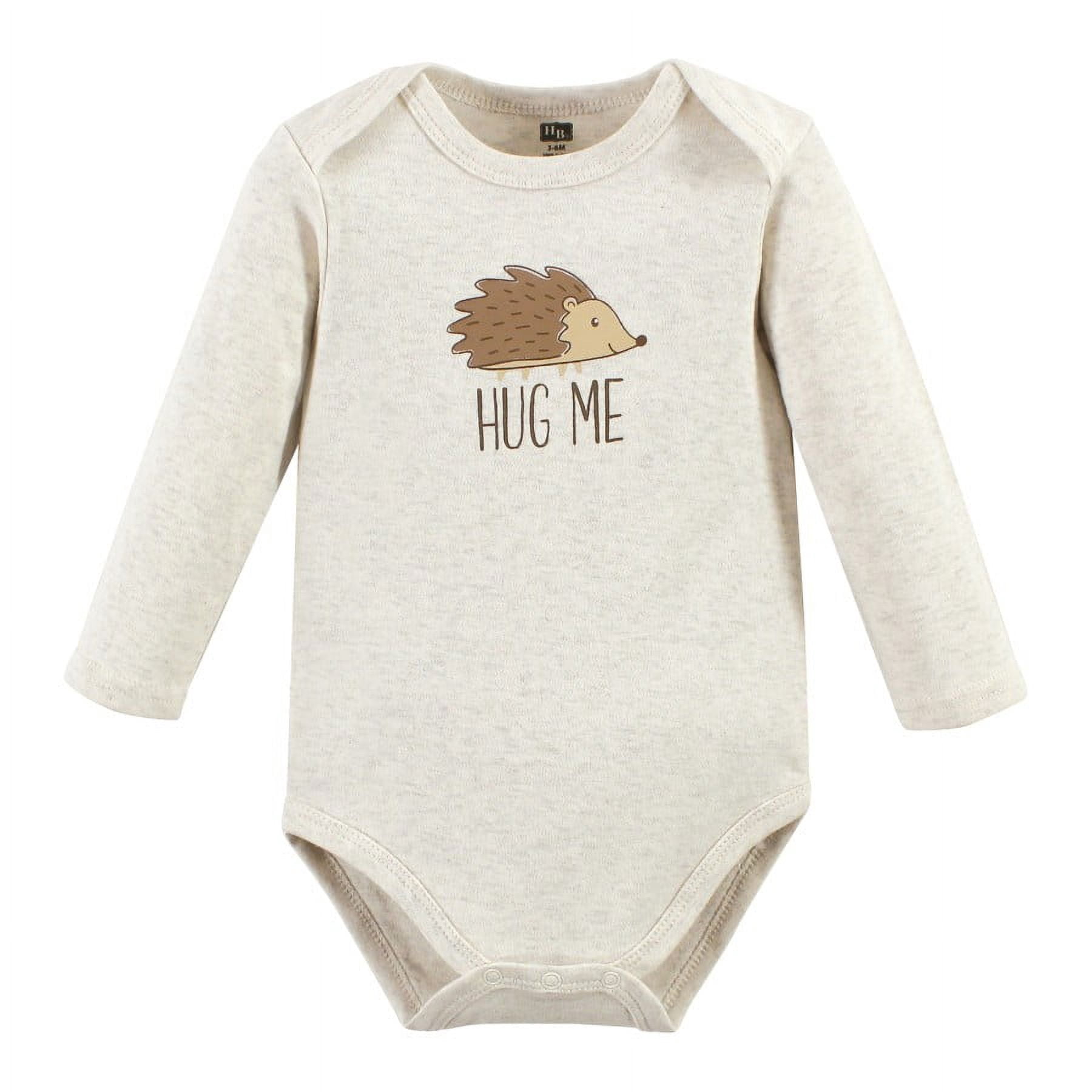 Hudson Baby Cotton Long-Sleeve Bodysuits, 3- Pack, Newborn- 24 Months