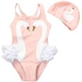 thumbnail image 1 of Maillots de Bain une Pièce pour Filles, Jolis Maillots de Bain Swan 1-9 Ans, 1 of 7