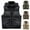 Black, variant on uublik Puffer Vest Men With Hood Warm Quilted Sleeveless Outerwear for Work Casual Travel Black
