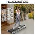 thumbnail image 2 of YPOO Walking Pad Treadmill with Incline, Under Desk Foldable Running Machine for Home Office, 300 lb Capacity, Remote Control, Silver, 2 of 8