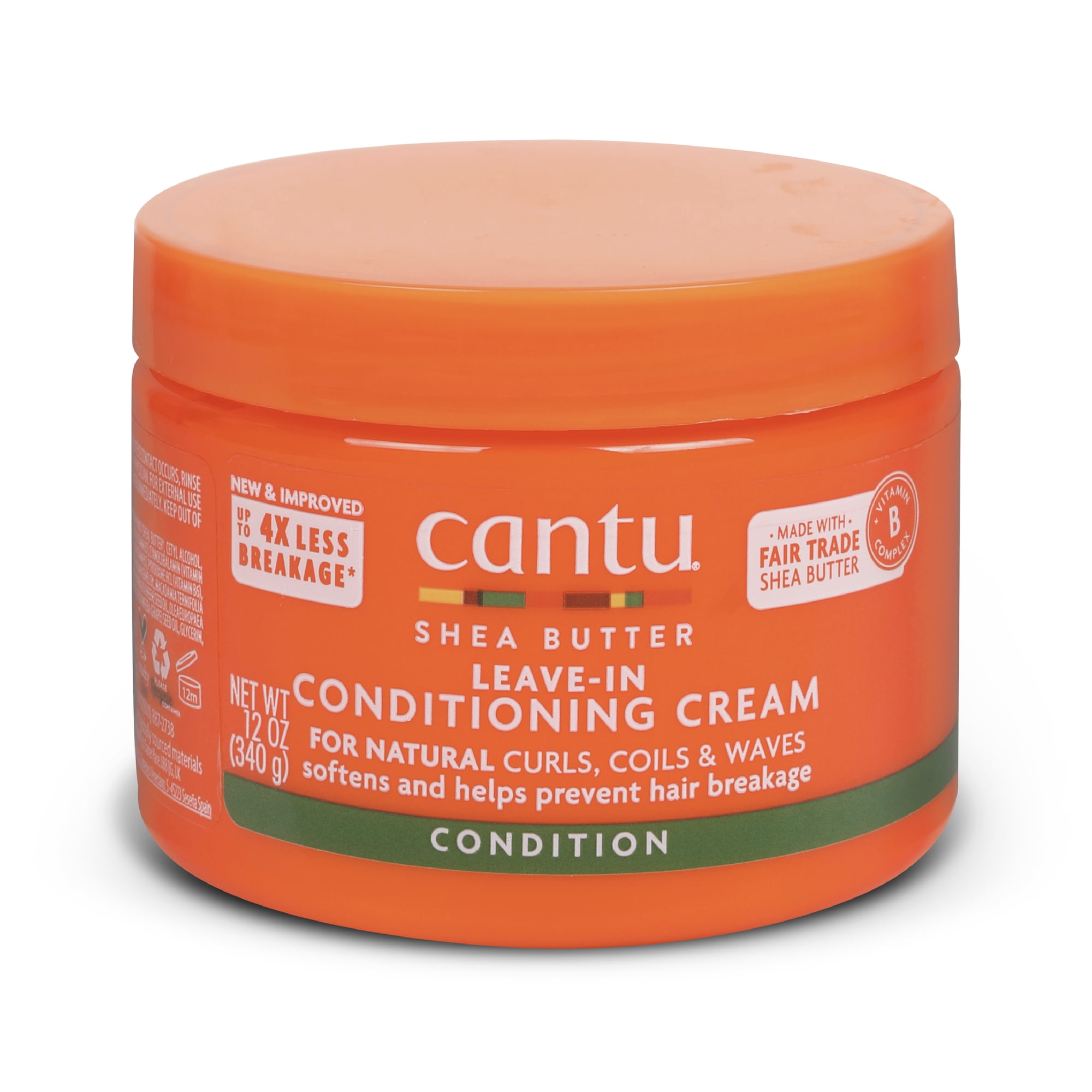 Cantu Shea Butter Leave-In Conditioning Cream for Natural Hair, 12 oz