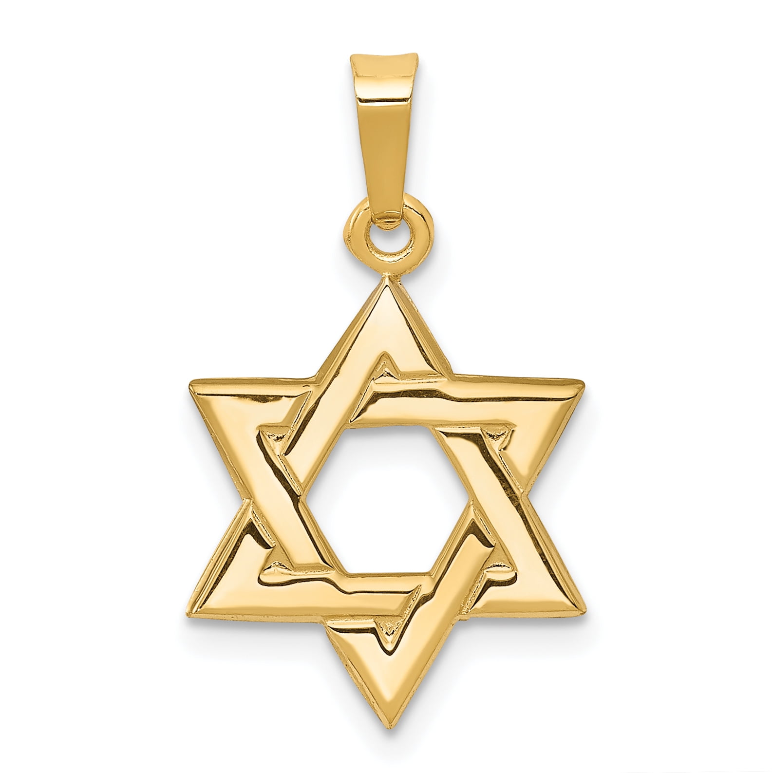 IceCarats 14k Yellow Gold Jewish Jewelry Star Of David Pendant Charm