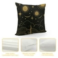 thumbnail image 4 of COMIO  Throw Pillow Covers Antique Golden Sun Crescent Moon and Stars Over Blue Black Decor Pillow Cases Home Decorative Square Pillowcases, 4 of 5