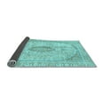 thumbnail image 2 of Ahgly Company Indoor Square Abstract Light Blue Modern Area Rugs, 6' Square, 2 of 4