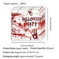 thumbnail image 2 of HBBKVI Halloween Decorations, Halloween Must-have New Horror Bloods Handprint Paper Tray Paper Cup Tablecloth Flag Decoration Set Holiday Party Layout, 2 of 2