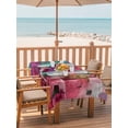 thumbnail image 2 of Outdoor Tablecloths with Umbrella Hole & Zipper, Abstract Red Rectangle Tablecloth 60x120 Inch, Painting Buildings Geometric Color Block Waterproof Table Cloth, Patio/Pool/Picnic Table Covers, 2 of 8
