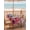 Red, variant on Outdoor Tablecloth with Umbrella Hole and Zipper, Abstract Red Rectangle Table Cloth 52x70 Inch Waterproof Tablecloth, Painting Buildings Geometric Color Block Picnic Table Cover for Patio Camping