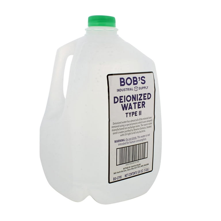 Bisupply 1gal Type II Deionized Water Gallon Jug for Auto and Laboratory