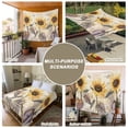 thumbnail image 6 of Sunflower Large Tapestry for Bedroom Wall Hanging Tapestry, Yellow Summer Botanical Farmhouse Flower Ceiling Backdrop Tapestries Poster Blanket Wall Decor for Teens Room Living Room Dorm 100" x 59", 6 of 8