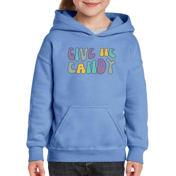Give Me Candy. Groovy Style Hoodie Juniors - Youth Hoodie, Large