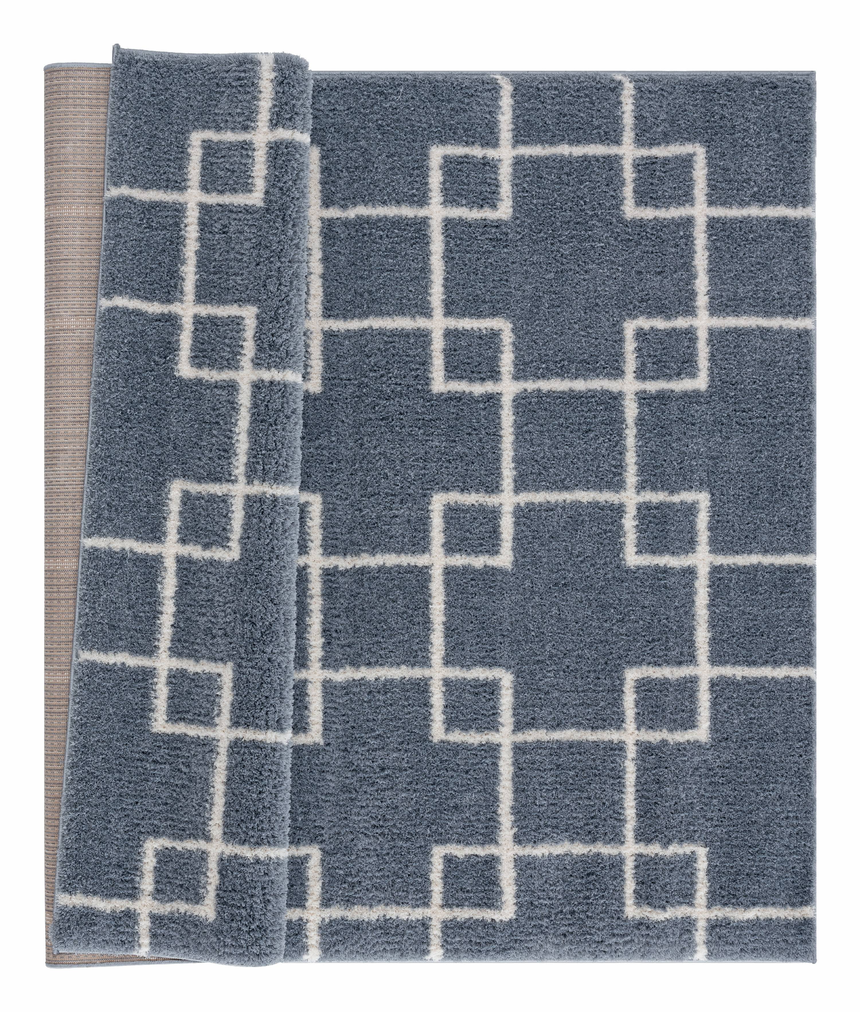United Weavers Celestial Dadrail Contemporary Geometric Runner Rug, Blue/Grey, 2'7" x 7'2"