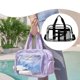 thumbnail image 1 of Bolsa de lona transparente de PVC, portátil, para deportes, ideal para festivales de música y otros eventos deportivos. Negro, 1 of 8