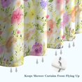 thumbnail image 6 of Pioneer Flower Floral Print Pattern Shower Curtain 84"x72" ,Bathroom Decorative Shower Curtains Set with 12 Hooks,Modern Waterproof Washable Shower Curtain, 6 of 6