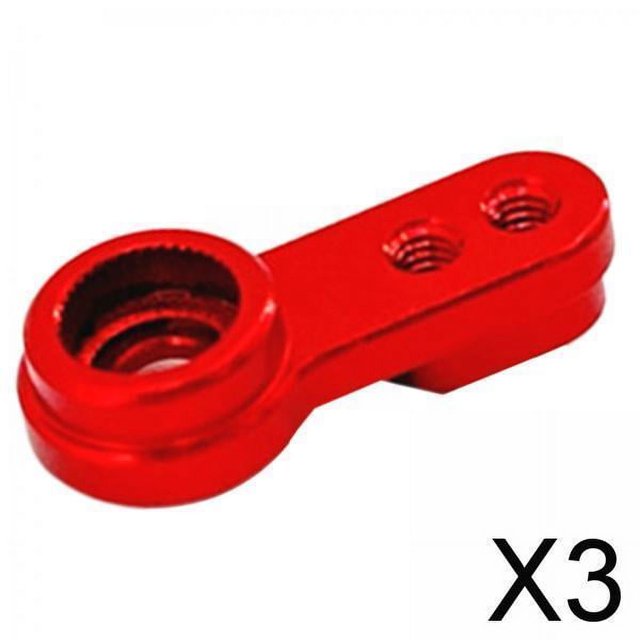 Paquete de 3 Servo brazo de repuesto Baoblaze para coche RC 1/24 Aleación de aluminio mecanizada CNC