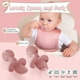 thumbnail image 3 of Children's Dishes Set Baby Silicone 6/8-piece Tableware Set Suction Cups Forks Spoons Bibs Straws Cups Mother and Baby Supplies, 3 of 5