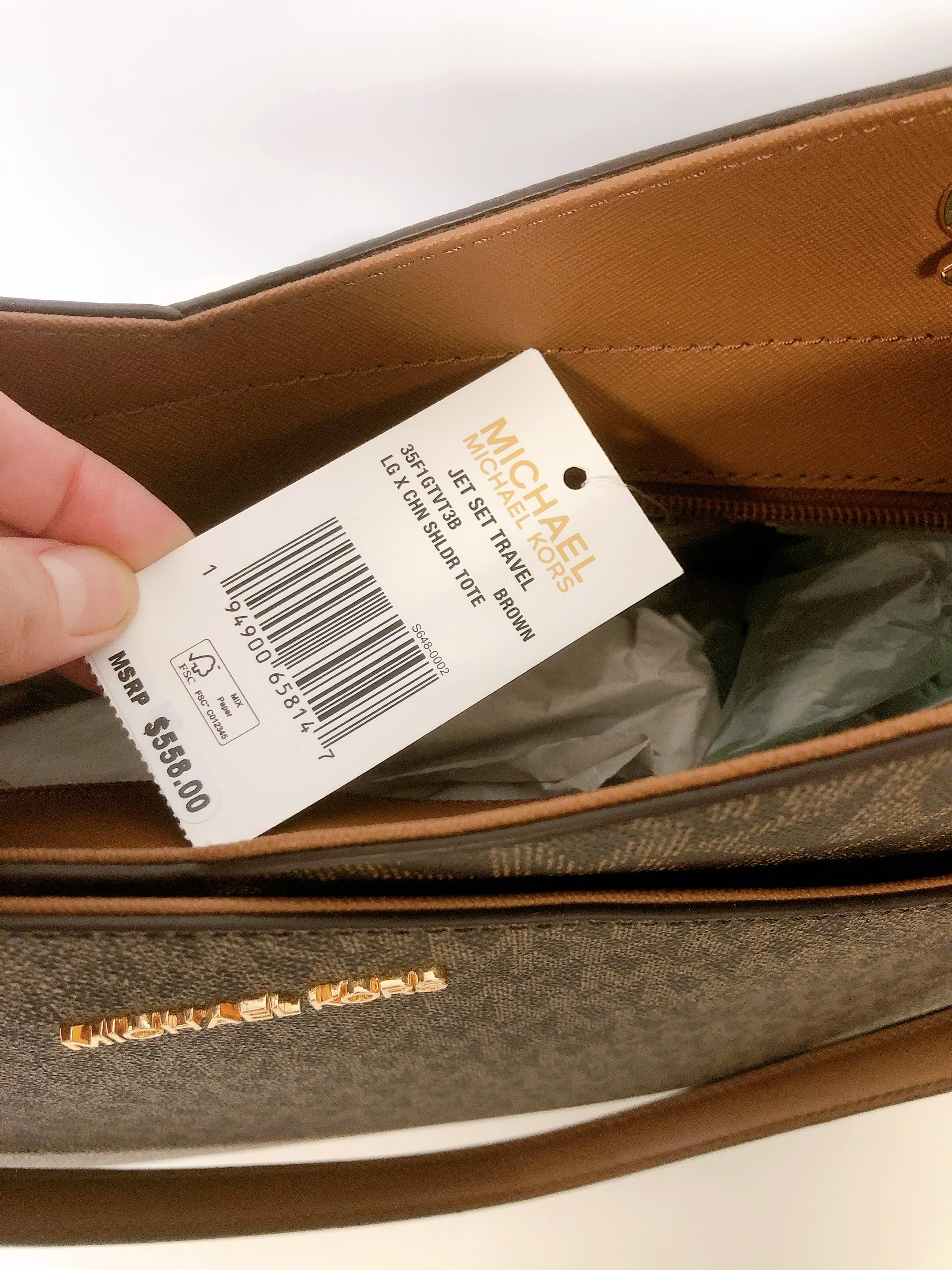 Michael Kors Jet Set Travel Saffiano Leather Medium Top Zip Multi-Function Tote  Bag in Black 38S1GTVT8L –