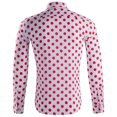 thumbnail image 2 of Men's Polka Dot Printed Long Sleeve Shirt Button Formal Casual Shirt, 2 of 5