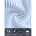 thumbnail image 7 of Blue White Stripe Cloth Napkins Set of 8 Reusable Dinner Napkins, Modern Minimalist Geometric Striped Cocktail Napkin Washable Table Napkins for Wedding/Holiday Party/Baby Shower 20"x20", 7 of 7