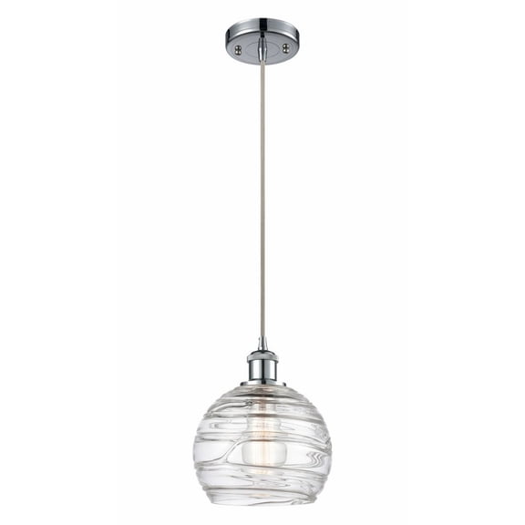 Innovations 516-1P-PC-G1213-8-LED Deco Swirl 1 Light Mini Pendant part of the Ballston Collection, Polished Chrome