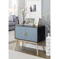 thumbnail image 5 of Convenience Concepts Oslo Storage Console in Natural and Black Wood Finish, 5 of 5
