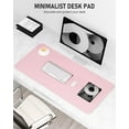 thumbnail image 2 of Kiibsot Desk Pad, 23.6" x 13.8" PU Leather Non-Slip Desk Mat Large Mouse Pad for Desktop, Waterproof Laptop Computer Writing Mat for Office, Home, Work, Gaming, 2 of 6