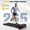 Incline Walking Pad Under Desk Treadmill Portable with Remote 265LBS 2.25HP Workout Fitness