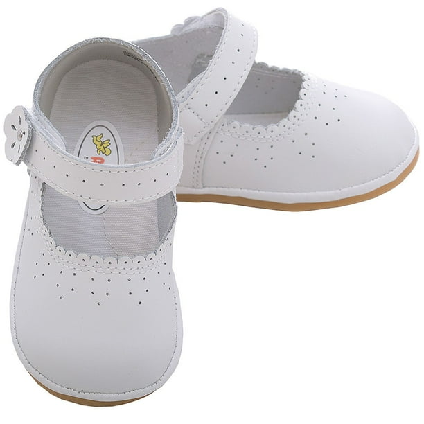 Sophias Style Baby White Punched Flower Mary Jane Shoes