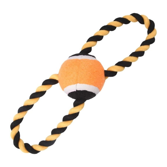 Durable Dog Chew Toy Tennis Rope for Aggressive Chewers Interactive Puppy Teething Toy Halloween Pet Training Knot Biting Play