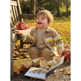 thumbnail image 6 of BemeyourBBs Toddler Baby Boy Firefighter 2 Piece Outfits Spring Fall Clothes Long Sleeve Turn Down Collar Contrast Color Zipper Up Jacket Coat Tops and Suspenders Pants Set, 6 of 7