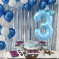 thumbnail image 5 of 40 inch Number 2 Balloon with Bow Blue Happy Birthday Aluminum Film Jumbo Number Balloon for Boys Girls Birthday Decorations Party Supplies (Blue Number 2), 5 of 14