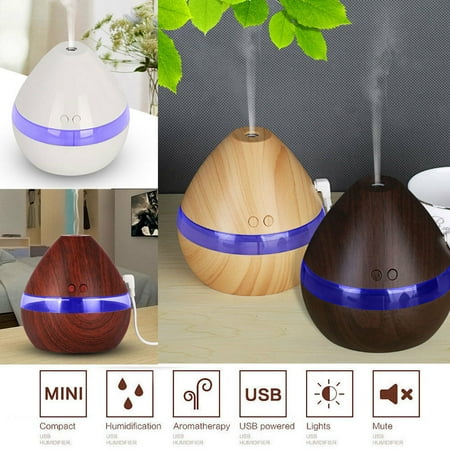 

Wood Grain Ultrasonic Aromatherapy Essential Oil Diffuser Quiet Humidifier 300ml