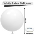 thumbnail image 2 of Globos Bezente de látex blancos de 18 cm, 30 unidades, para decoración de fiestas, 2 of 8