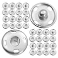 thumbnail image 1 of ETHZZLE 100Pcs Sew on Metal Snap Buttons Dark Grey Rust Resistant Fasteners for Jackets and Pants, 1 of 8