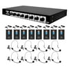 New Pyle Pro PDWM8900 8 Channel Rack Mount Wireless Microphone System+8 Headsets