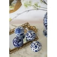 thumbnail image 7 of 4" Blue and White Decorative Orbs for Bowl Vase, Table Centerpiece Decor, Set of 6 Porcelain Sphere Balls, 7 of 7