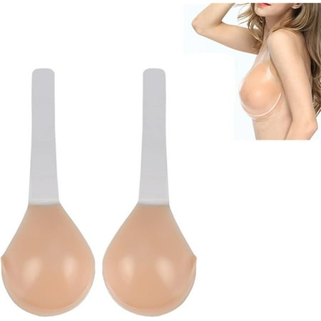 BH-JJSMGS Conceal Lift Bra Silicone Lift Adhesive Bra Nipple Covers Adhesive Strapless Bra Beige