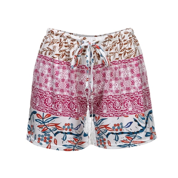 Tejiojio Active Women's Summer Clearance Lady's Cotton Linen Shorts Solid Color Comfortable Elastic Wide Leg Casual Shorts