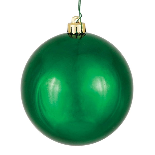 Adorno Navideño Vickerman Bola Brillante Esmeralda de 20 cm