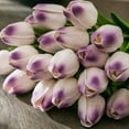 thumbnail image 5 of 10pcs Purple Artificial Tulip Flowers, Silk Fake Flowers 13" for Mother's Day, Easter, Valentine’s Day Gifts in Bulk, Home, Kitchen, Wedding Decorations, 5 of 5