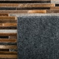 thumbnail image 6 of SAFAVIEH Studio Leather Bernadette Striped Area Rug, Ivory/Brown, 5' x 8', 6 of 9