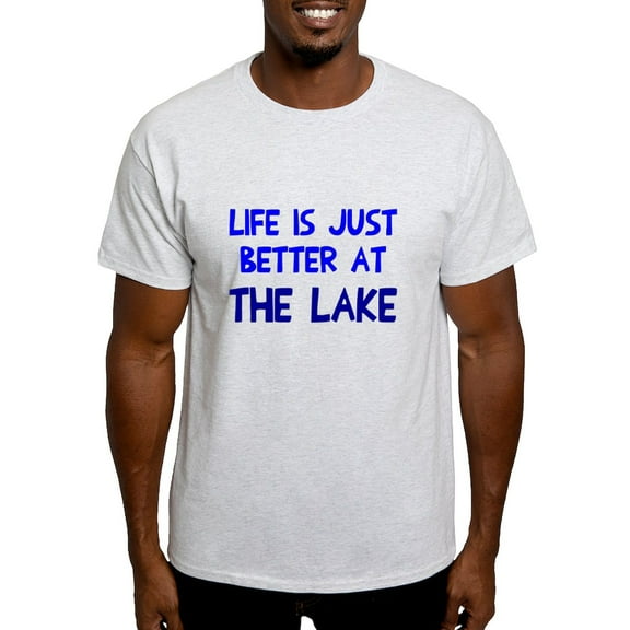 CafePress - Life Is Just Better Lake Light T Shirt - Men's Classic Graphic T-Shirt
