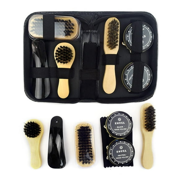 Shoe Care Kit For Shoes Polish Travel Size Shoe Cleaning Tools Leather Shoe Shine Kit Black